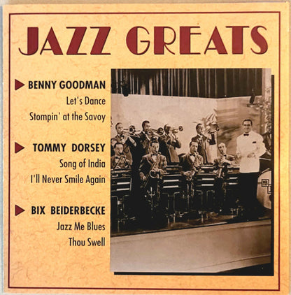 Benny Goodman, Tommy Dorsey, Bix Beiderbecke : Jazz Greats (CD, Comp)