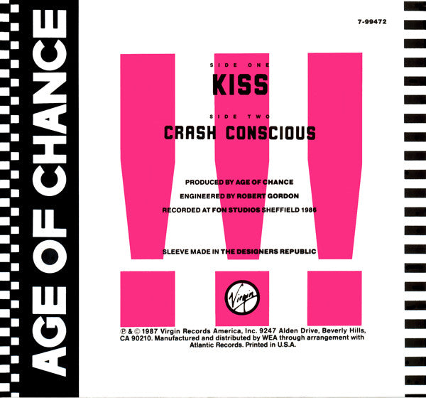 Age Of Chance : Kiss (7", Single, Promo)