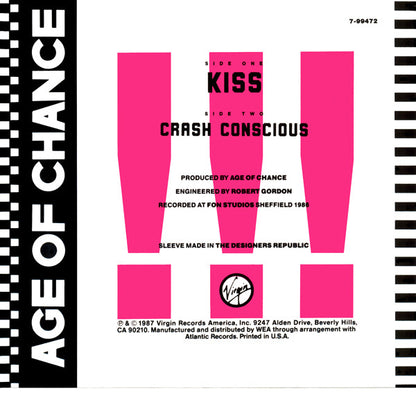 Age Of Chance : Kiss (7", Single, Promo)