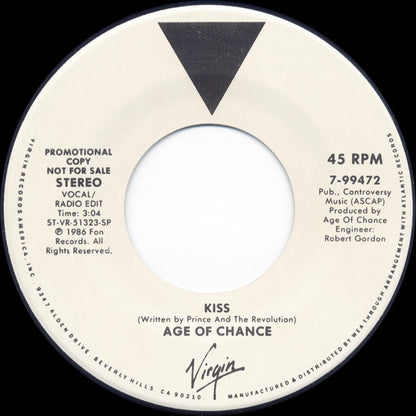 Age Of Chance : Kiss (7", Single, Promo)