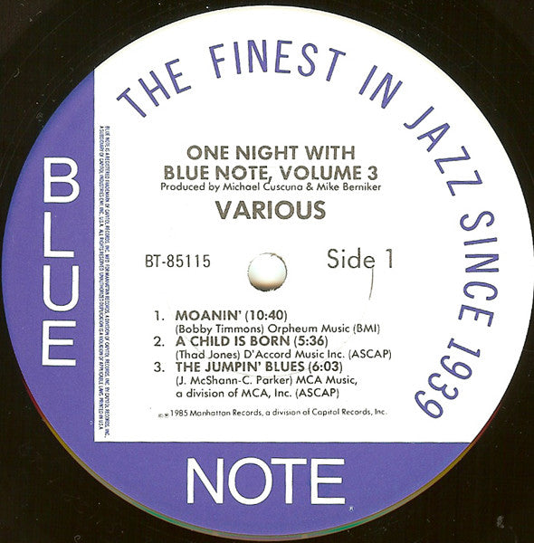 Various : One Night With Blue Note Volume 3 (LP, Album)