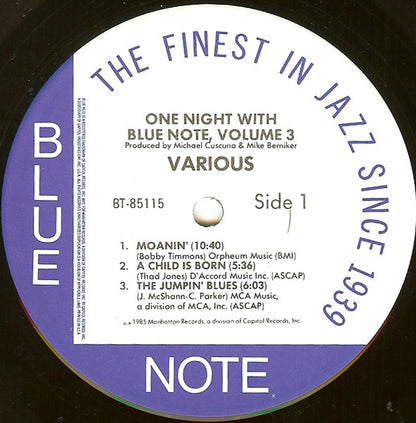Various : One Night With Blue Note Volume 3 (LP, Album)