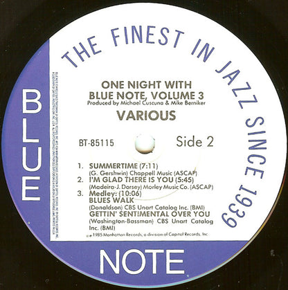 Various : One Night With Blue Note Volume 3 (LP, Album)