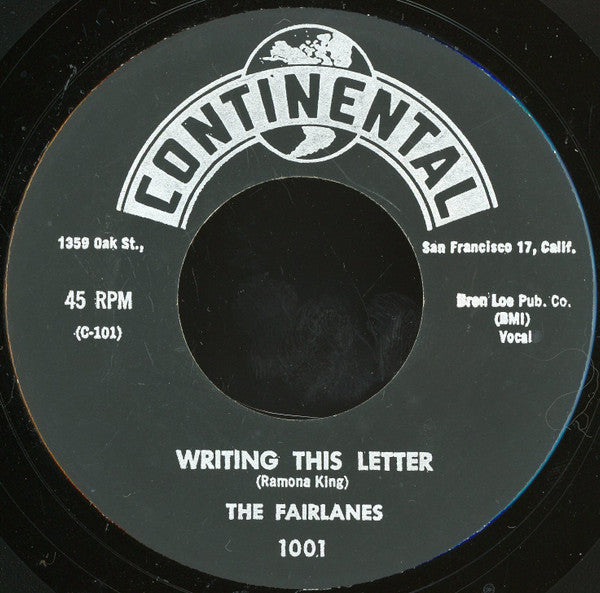 The Fairlanes (5) : Writing This Letter (7", Unofficial)