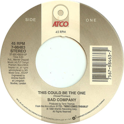 Bad Company (3) : This Could Be The One (7", Spe)