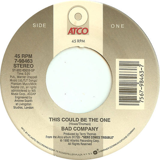Bad Company (3) : This Could Be The One (7", Spe)