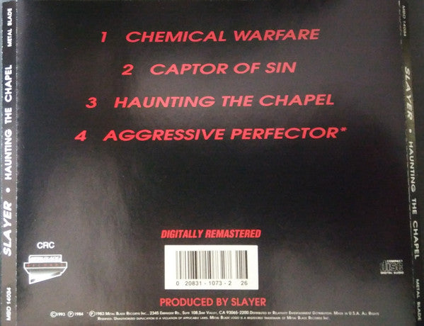 Slayer : Haunting The Chapel (CD, EP, Club, RM)