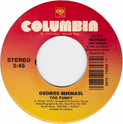 George Michael : Too Funky (7", Single)