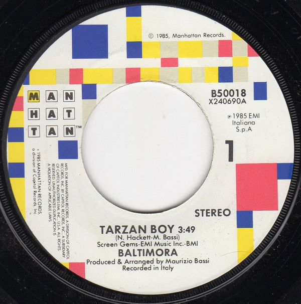 Baltimora : Tarzan Boy (7", Jac)
