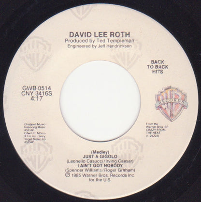 David Lee Roth : California Girls / Just A Gigolo (7")