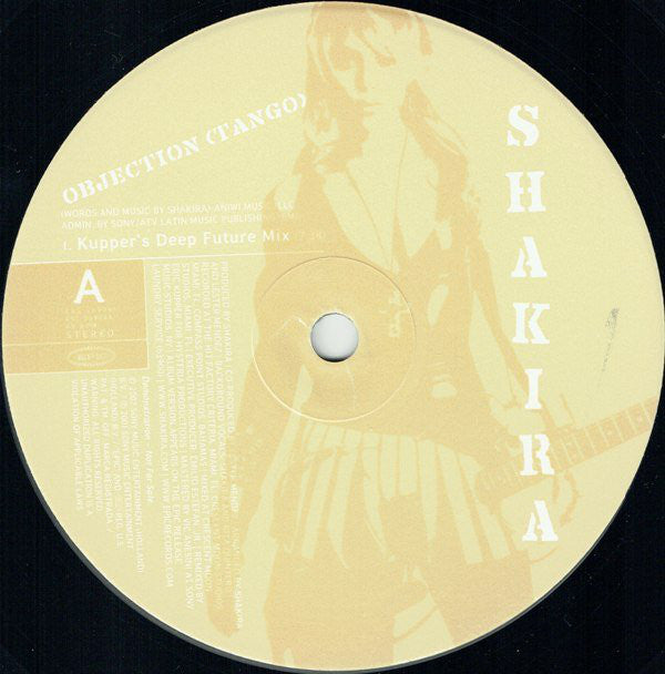 Shakira : Objection (Tango) Remixes By Eric Kupper  (12", Single, Promo)