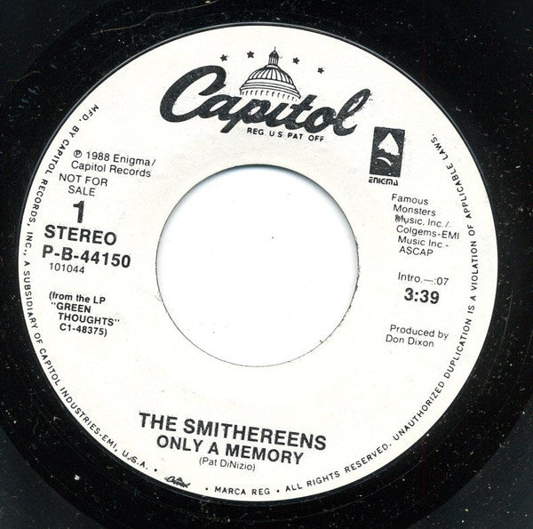 The Smithereens : Only A Memory (7", Promo)