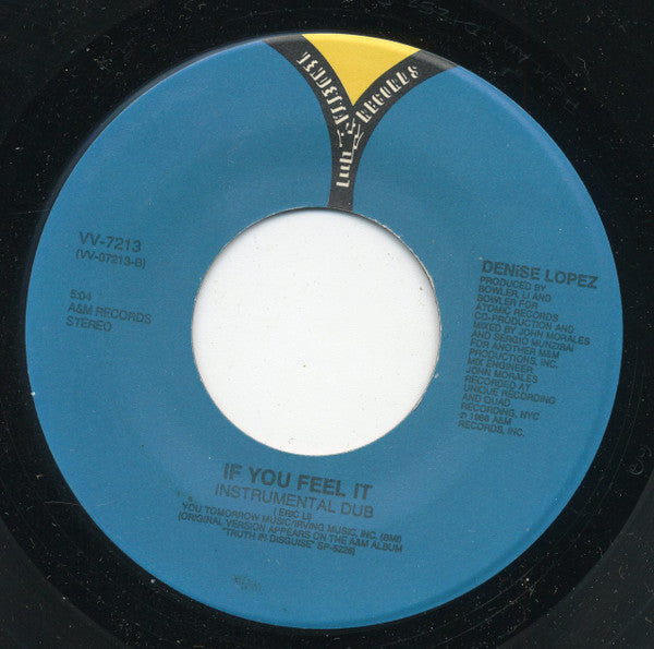 Denise Lopez : If You Feel It (7")