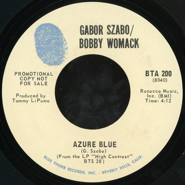 Gabor Szabo / Bobby Womack : Breezin' / Azure Rain (7", Promo, San)