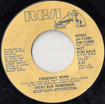 Vicki Sue Robinson : Freeway Song (7", Mono, Promo, Styrene)