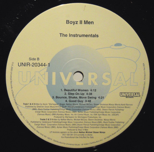 Boyz II Men : Make You Dance / The Instrumentals (12", Promo)