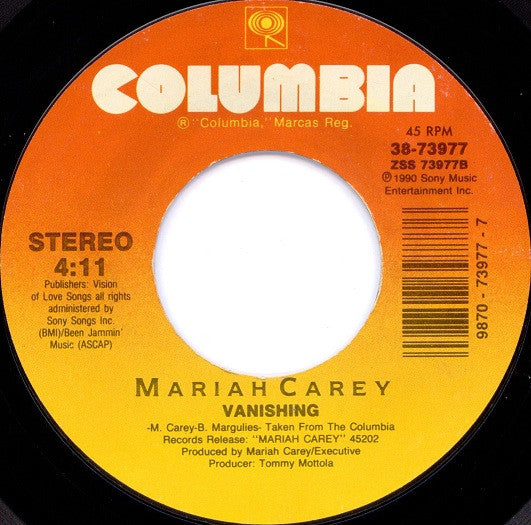 Mariah Carey : Emotions (7", Single, Styrene, Car)