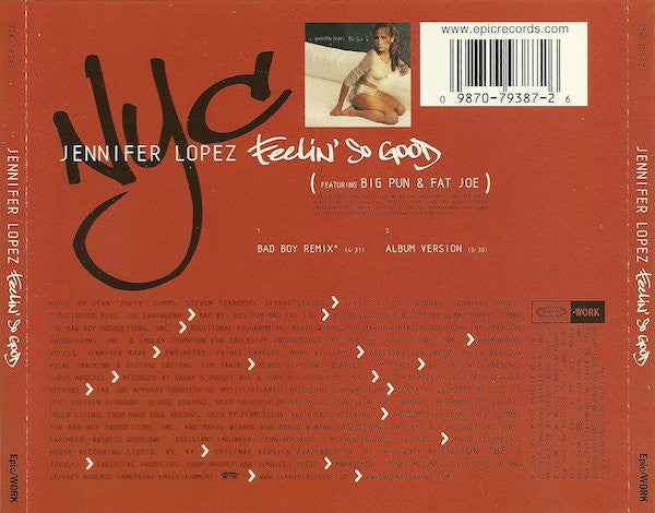 Jennifer Lopez Featuring Big Pun* & Fat Joe : Feelin' So Good (CD, Single)
