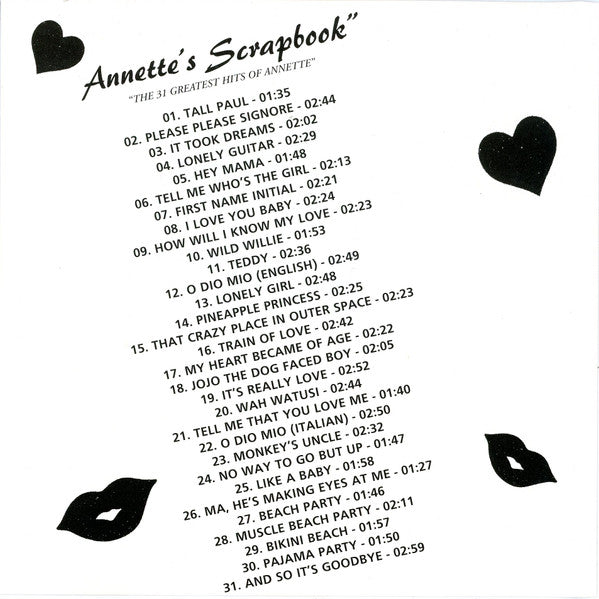 Annette (7) : Annette's Scrapbook (CD, Comp)