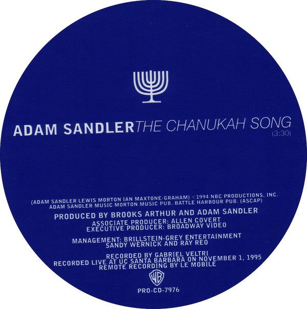 Adam Sandler : The Chanukah Song (CD, Promo)