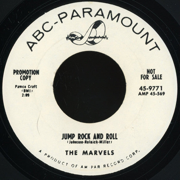 The Marvels (12) : Jump Rock And Roll (7", Promo, Unofficial)