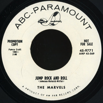 The Marvels (12) : Jump Rock And Roll (7", Promo, Unofficial)
