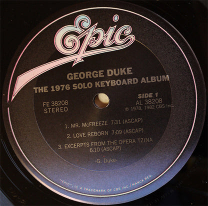 George Duke : The 1976 Solo Keyboard Album (LP, Album, Car)
