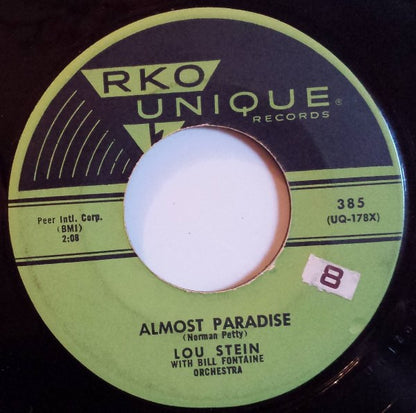 Lou Stein With Bill Fontaine Orchestra : Almost Paradise (7")
