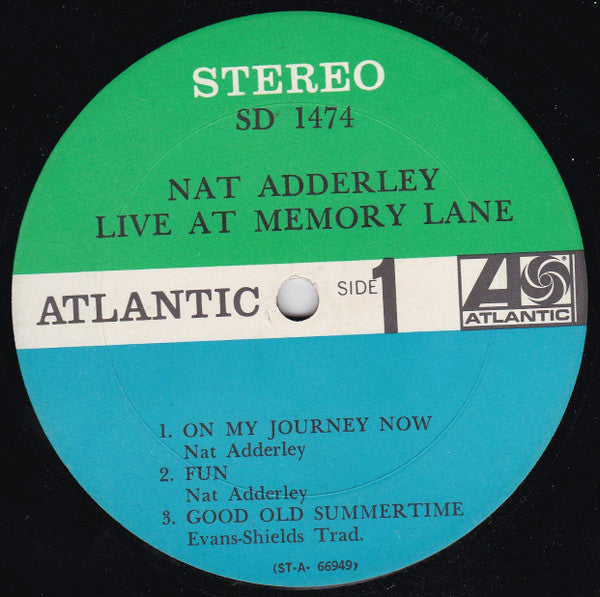 Nat Adderley : Live At Memory Lane (LP, Album, Gat)