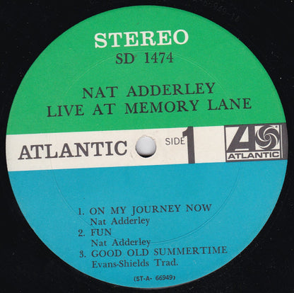 Nat Adderley : Live At Memory Lane (LP, Album, Gat)