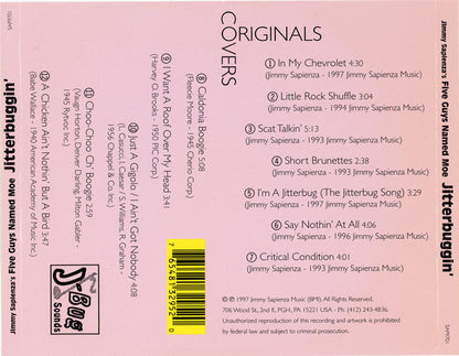 Jimmy Sapienza's Five Guys Named Moe : Jitterbuggin' (CD)