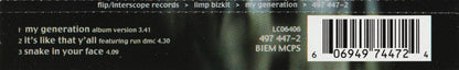 Limp Bizkit : My Generation (CD, Single, CD2)