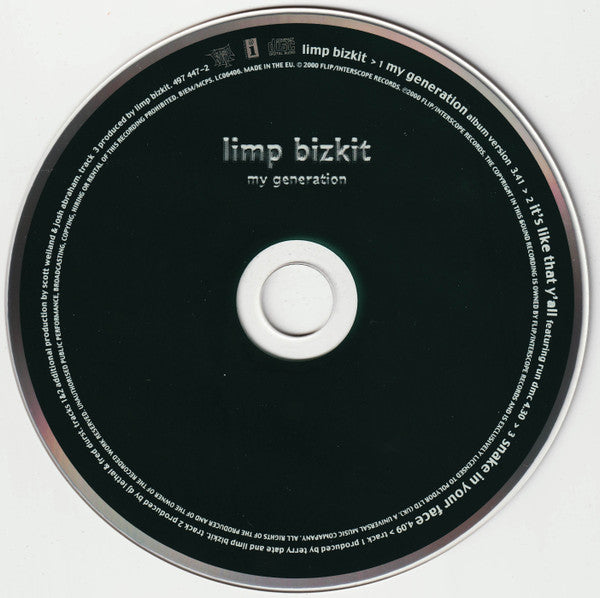 Limp Bizkit : My Generation (CD, Single, CD2)