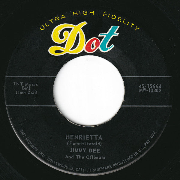 Jimmy Dee & The Offbeats : Henrietta / Don't Cry No More (7", Single, Ind)