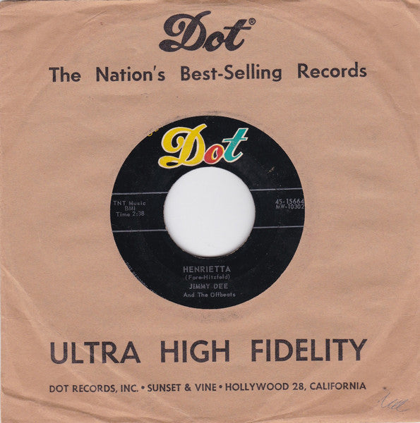 Jimmy Dee & The Offbeats : Henrietta / Don't Cry No More (7", Single, Ind)