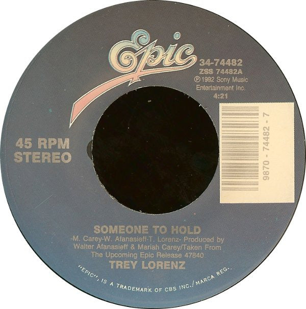 Trey Lorenz : Someone To Hold (7")