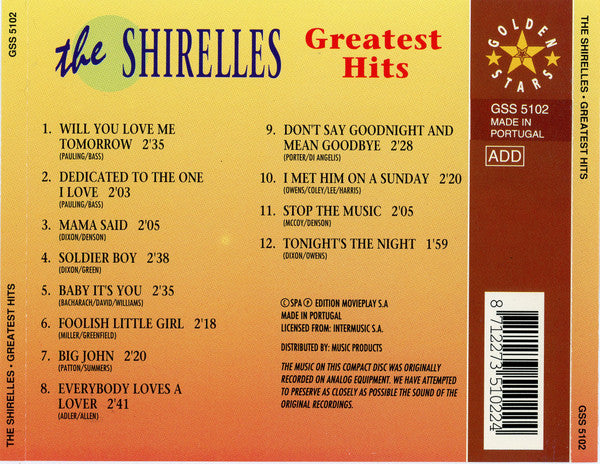 The Shirelles : Greatest Hits (CD, Comp)