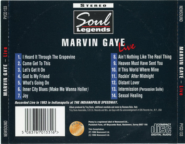 Marvin Gaye : Live (CD, Album, RE)
