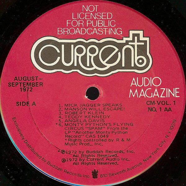 Various : Current Audio Magazine (LP, Son)