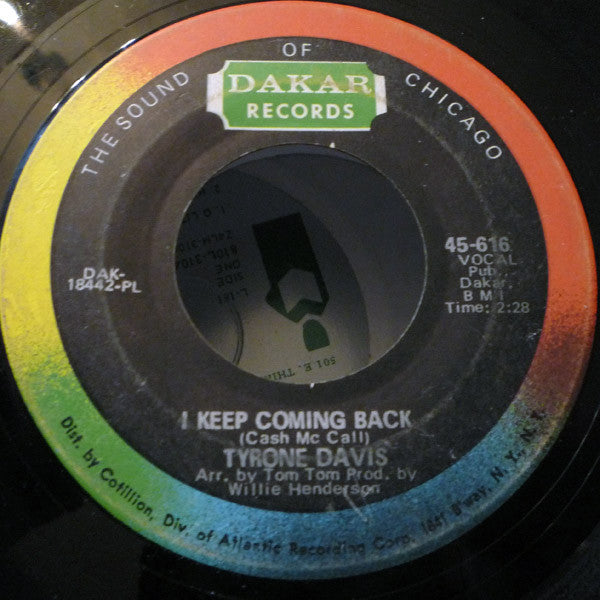 Tyrone Davis : Turn Back The Hands Of Time / I Keep Coming Back (7", Single, PL )