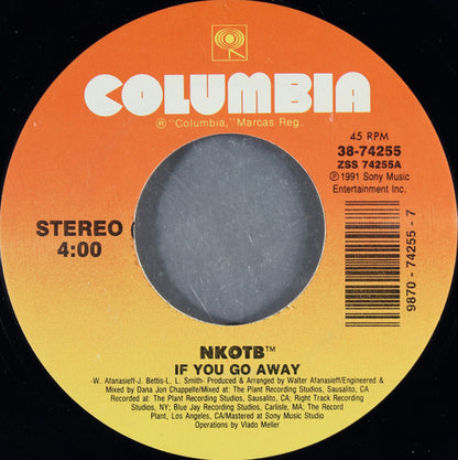 New Kids On The Block : If You Go Away (7", Single)