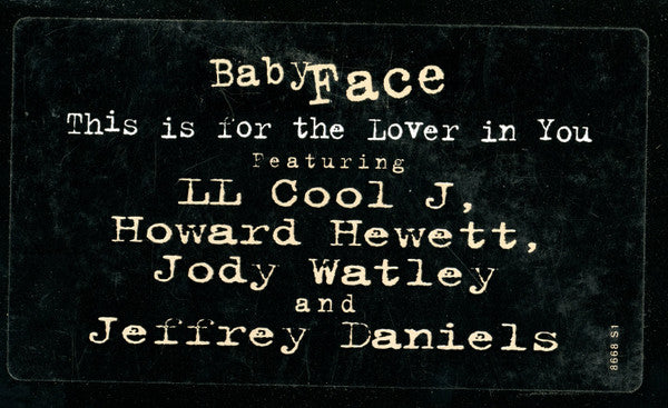 Babyface : This Is For The Lover In You (12", Promo)