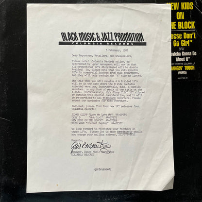 New Kids On The Block : Please Don't Go Girl (12", Single, Promo)