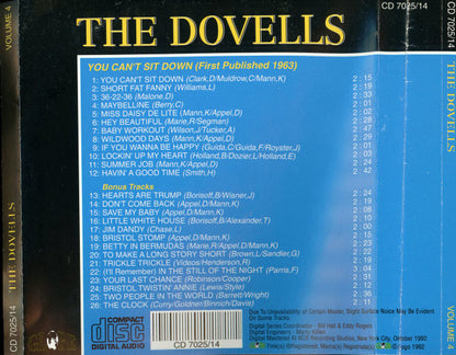The Dovells : You Can't Sit Down (CD, Album, RE)