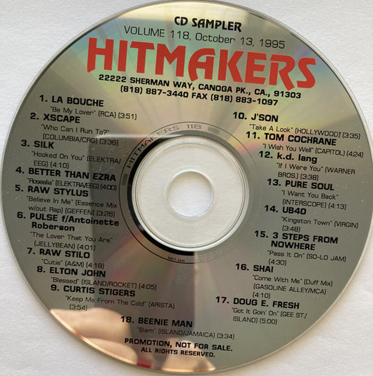 Various : Hitmakers Top 40 CD Sampler Volume 118 October 13, 1995 (CD, Promo, Smplr)
