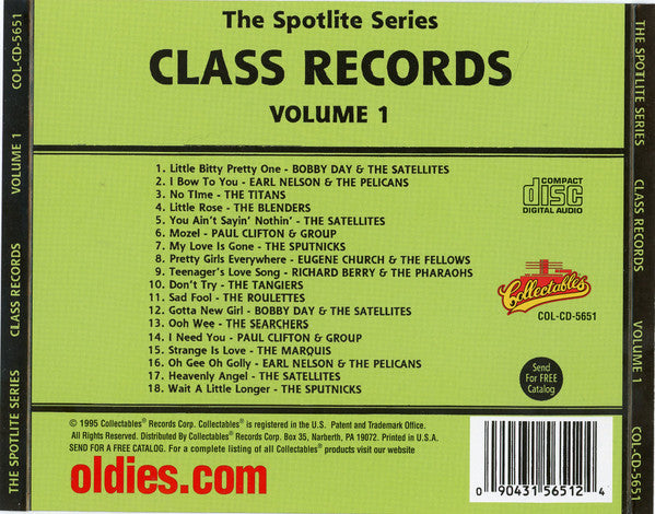 Various : Spotlite On Class Records, Volume 1 (CD, Comp)