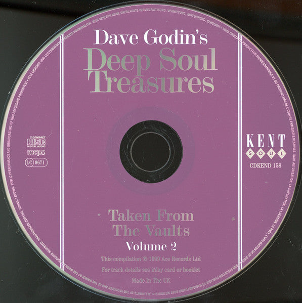 Dave Godin : Deep Soul Treasures (Taken From The Vaults...) (Volume 2) (CD, Comp, Dis)