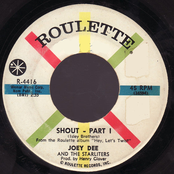 Joey Dee & The Starliters : Shout (7", Single)