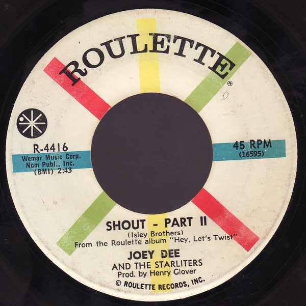Joey Dee & The Starliters : Shout (7", Single)