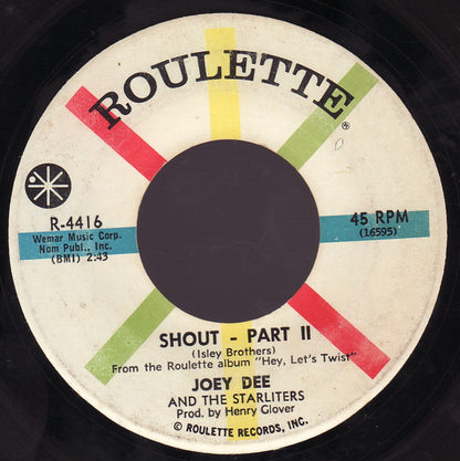 Joey Dee & The Starliters : Shout (7", Single)